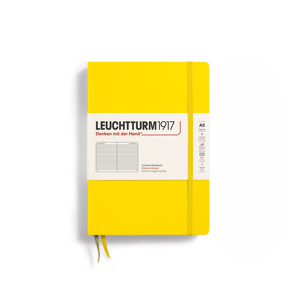 LEUCHTTURM1917 Σημειωματάριο Α5 Σκληρό Εξώφυλλο 251φ. Lemon - Ριγέ