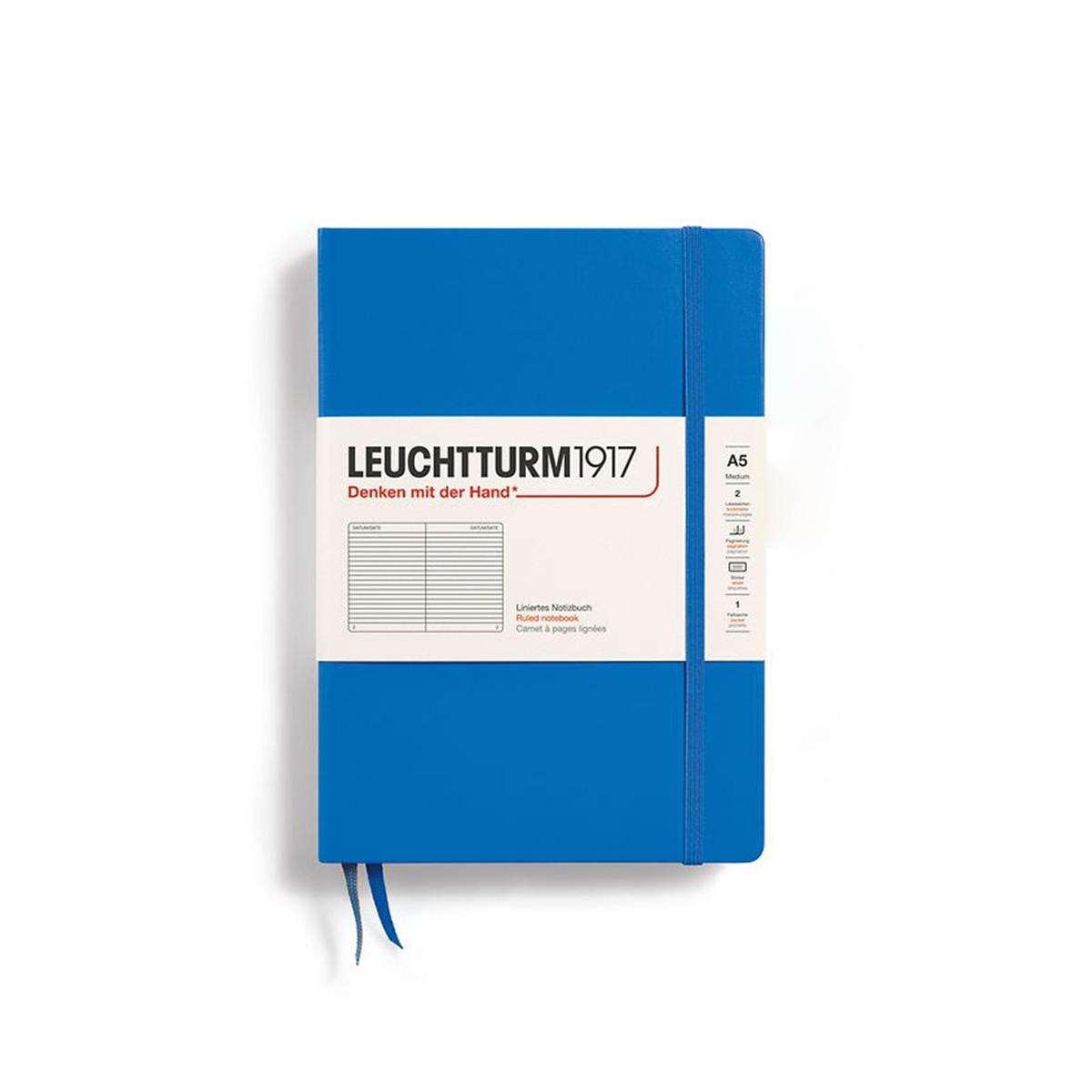 LEUCHTTURM1917 Σημειωματάριο Α5 Σκληρό Εξώφυλλο 251φ. Sky Blue - Ριγέ
