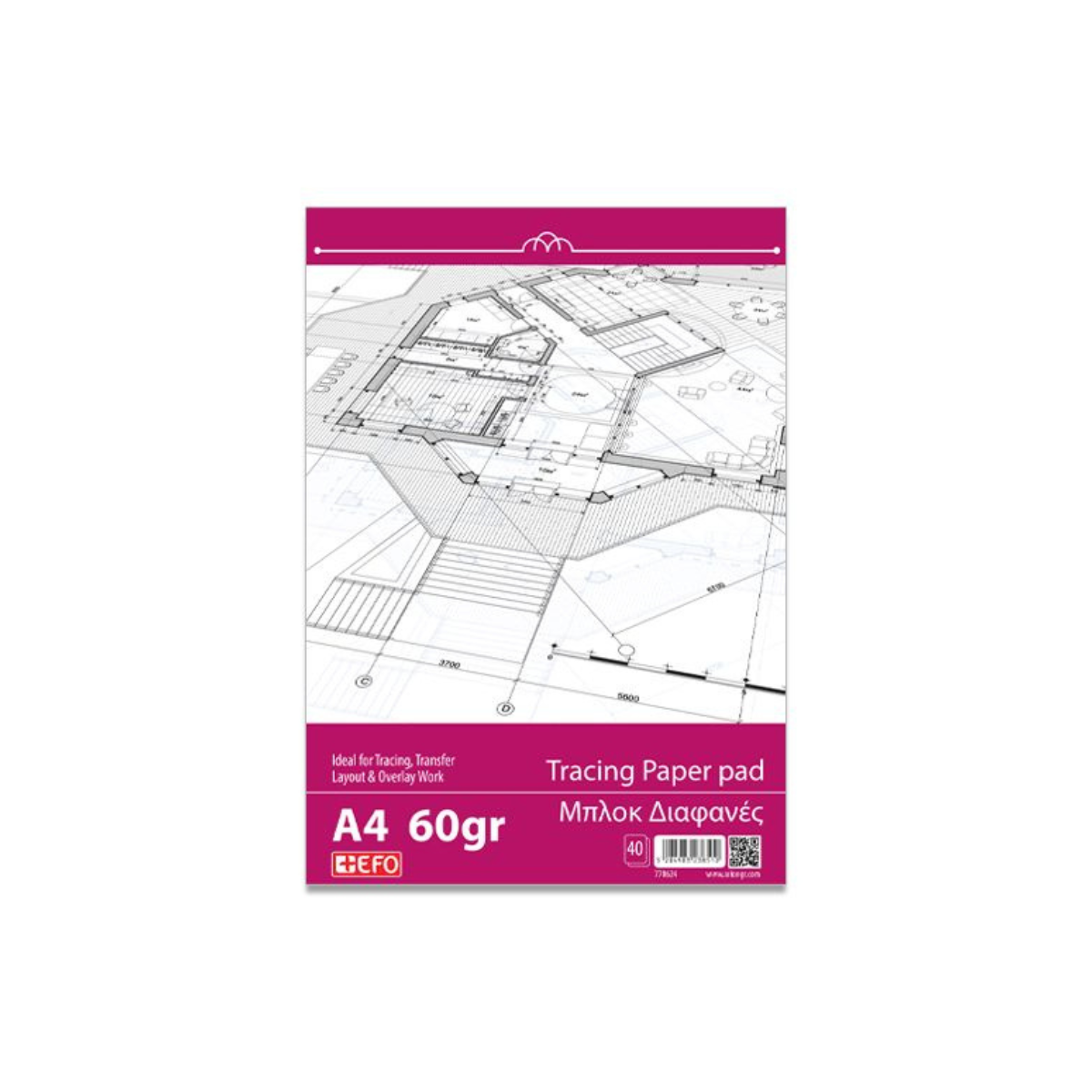 +Efo Μπλοκ Διαφανές Tracing Paper Α4 60gr