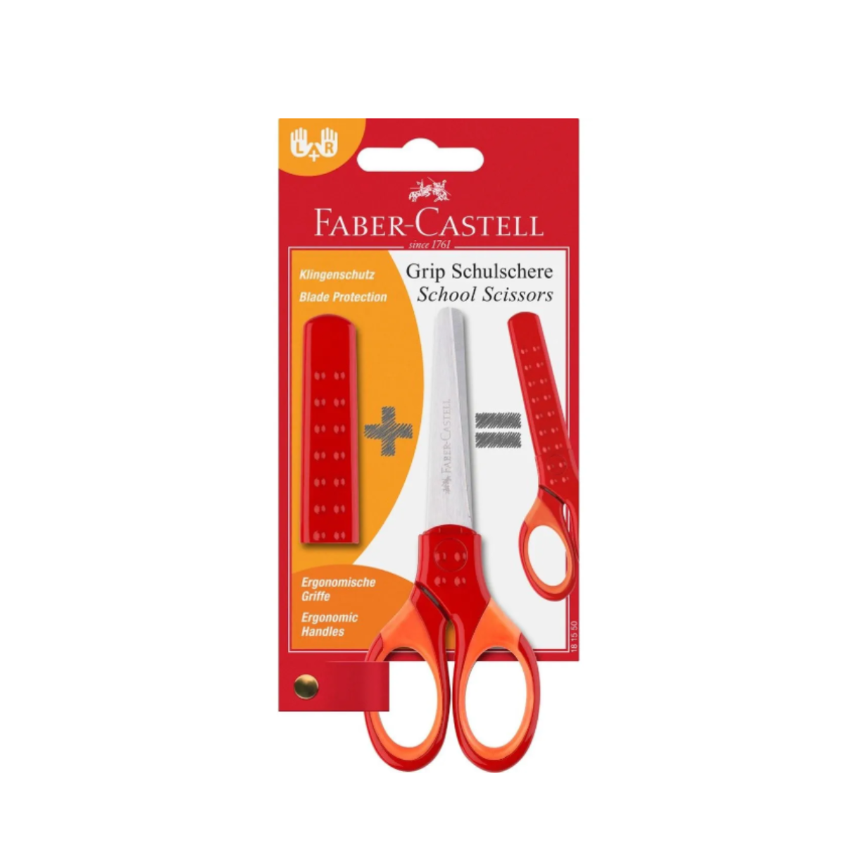 Faber-Castell Σχολικό Ψαλίδι Grip Κόκκινο