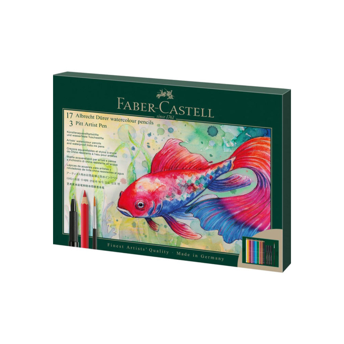 Faber Castell Σετ Υδατοδιαλυτών Χρωμάτων Albrecht Durer & Pitt Artist Pens 21τεμ