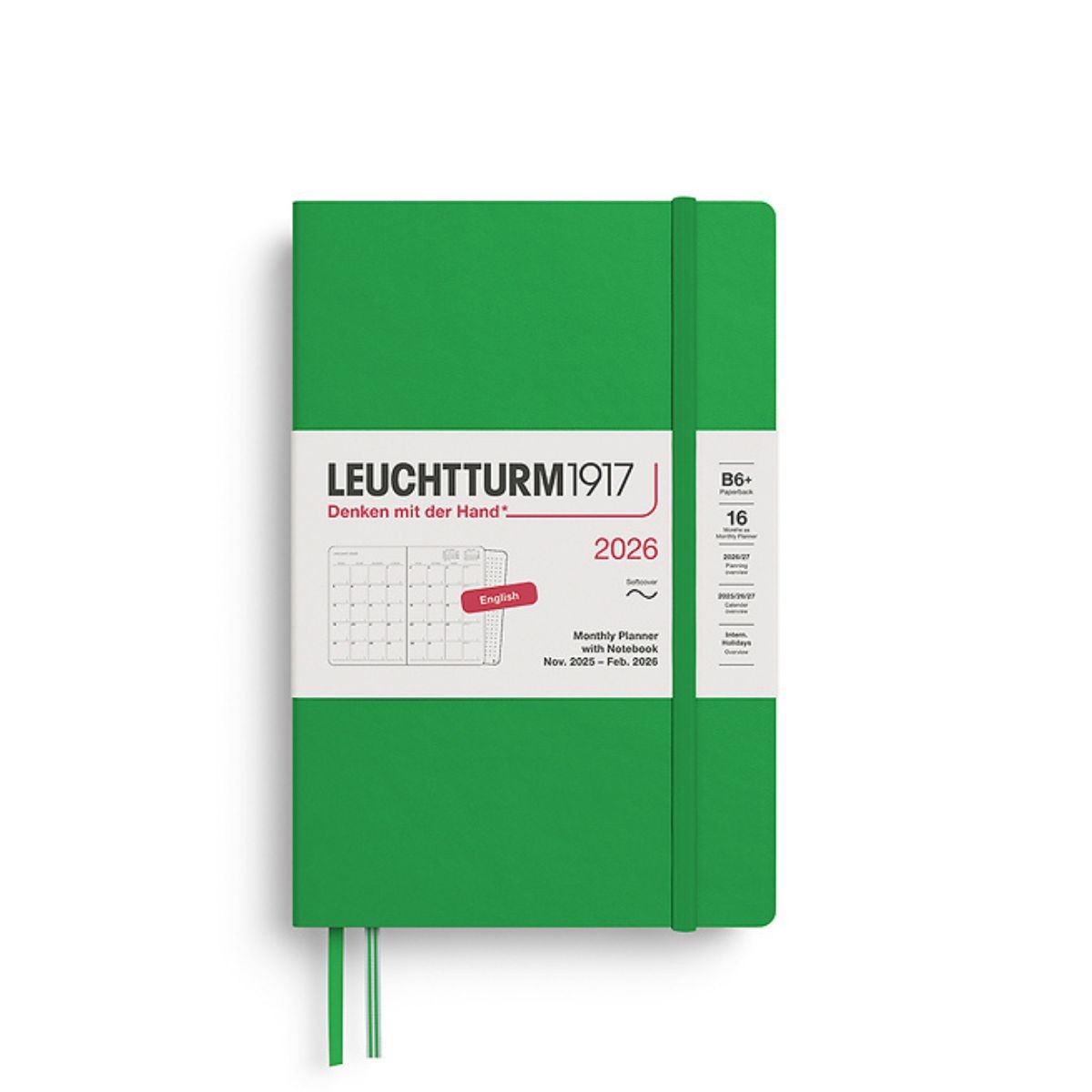 LEUCHTTURM1917 Μηνιαίο Planner/Notebook 2026 B6+ με Μαλακό Εξώφυλλο Spring Leaf