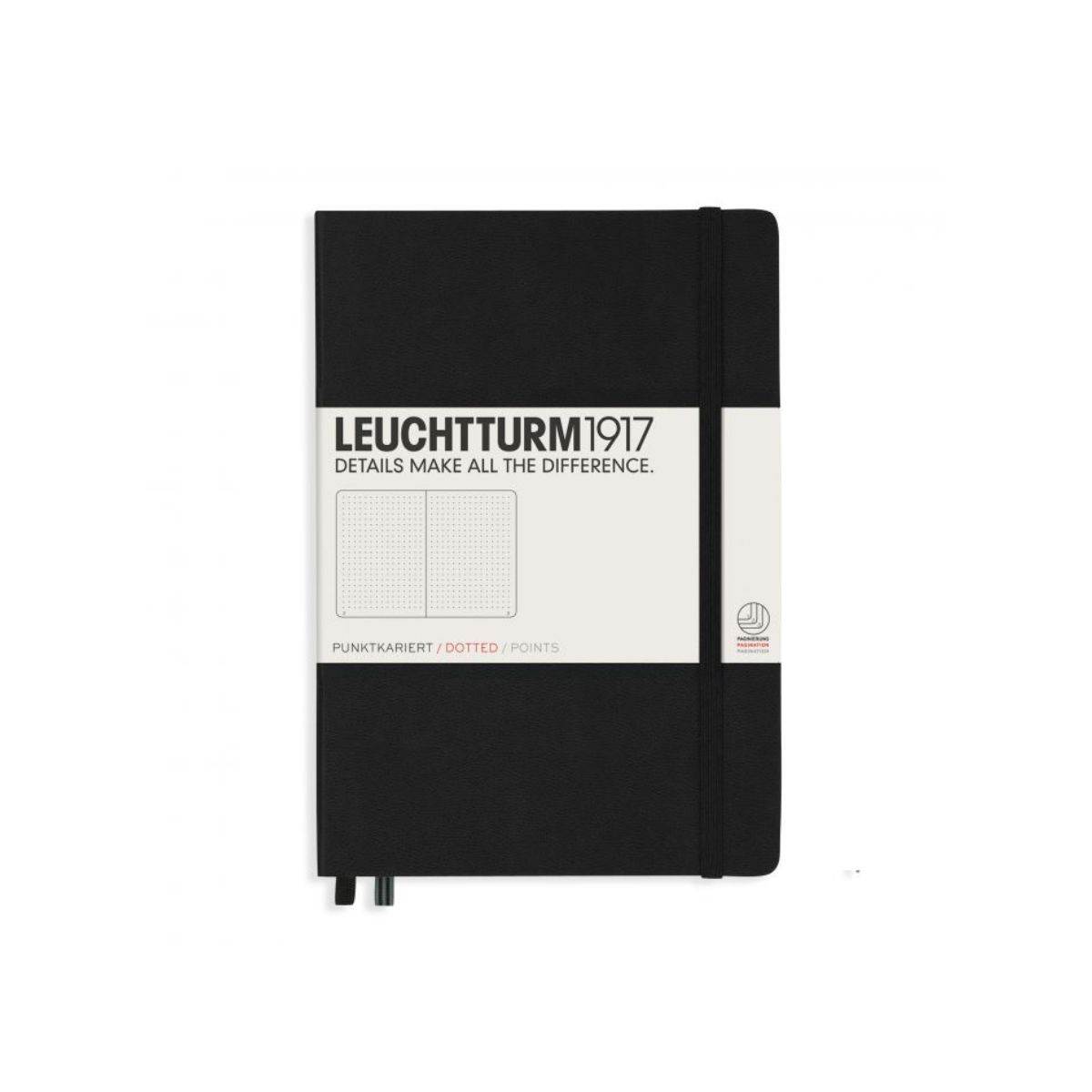 LEUCHTTURM1917 Σημειωματάριο Α5 Σκληρό Εξώφυλλο 251φ. Black - Κουκκίδες