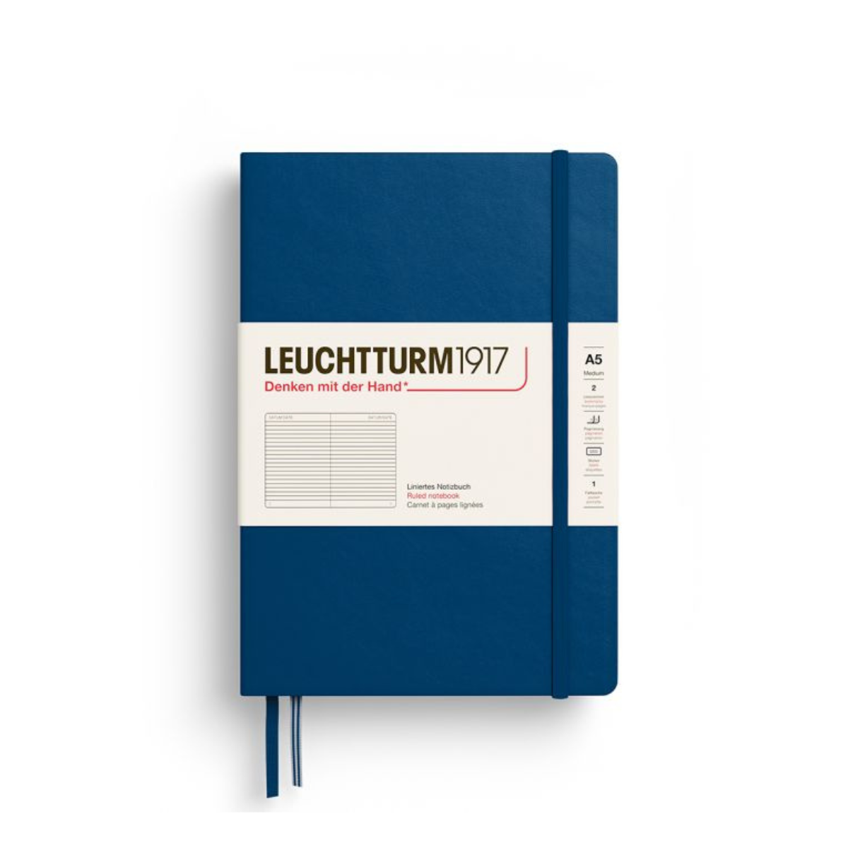 LEUCHTTURM1917 Σημειωματάριο Α5 Σκληρό Εξώφυλλο 251φ. Indigo - Ριγέ