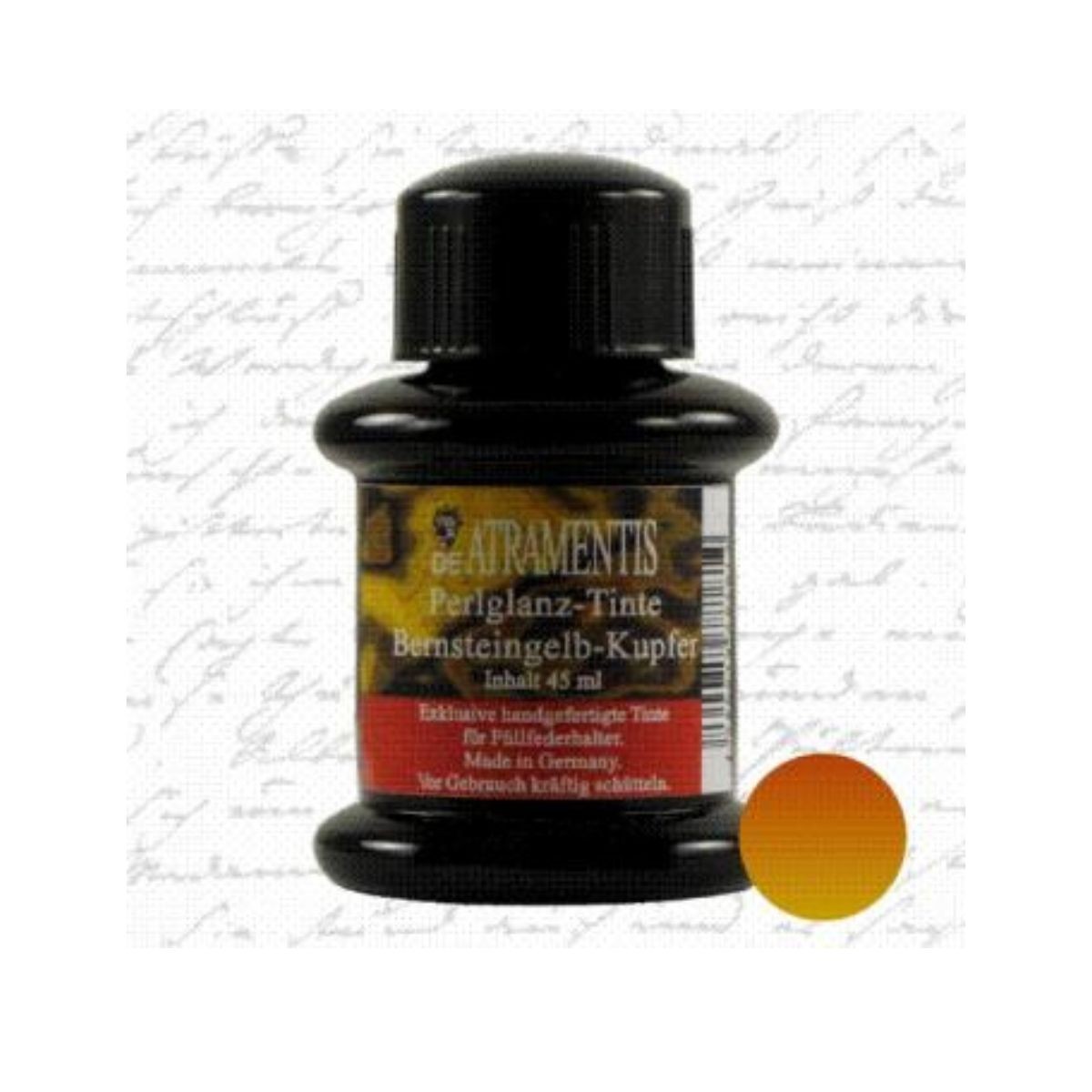 De Atramentis Ιριδίζον Μελάνι Πένας Amber Yellow Copper 45 ml