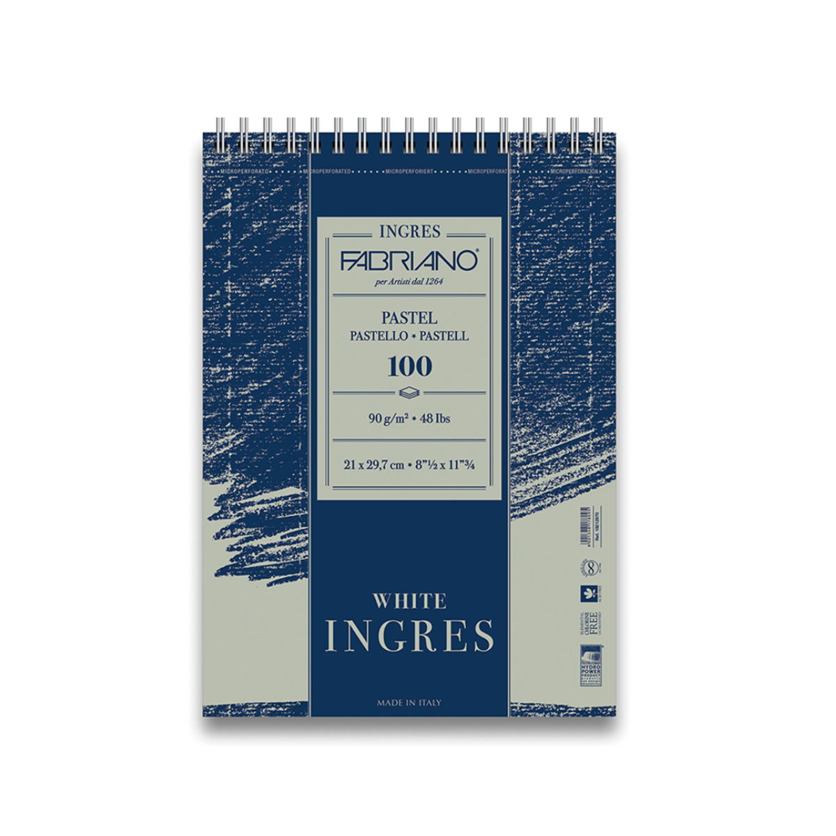 Fabriano Ingres Σπιράλ Μπλοκ Α4 90 g/m² 100 Φύλλα