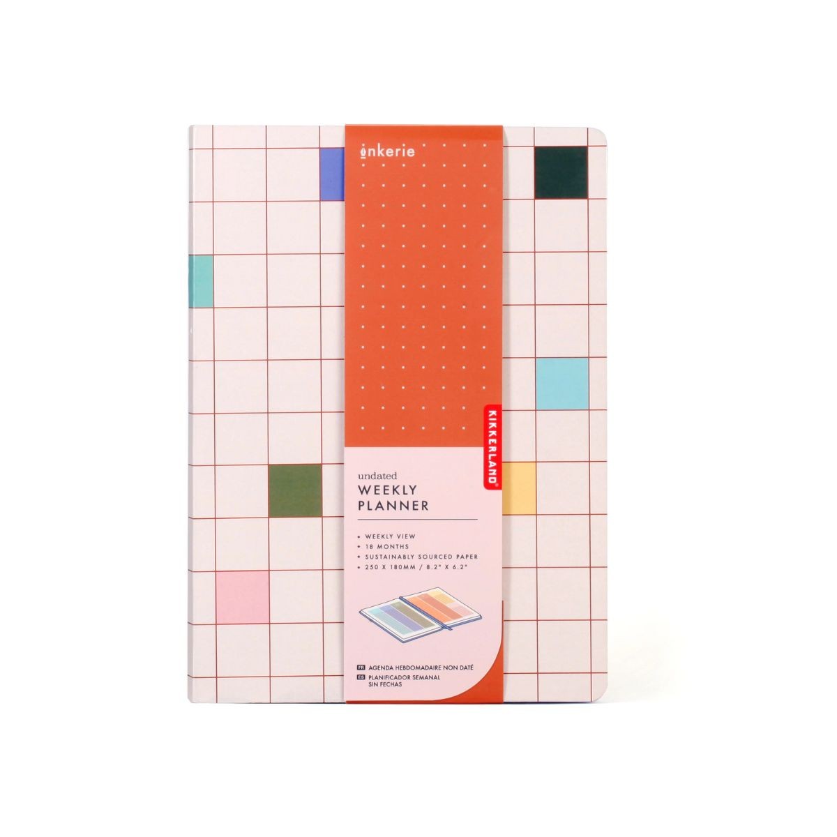 Kikkerland Εβδομαδιαίο Planner Inkerie Undated 25 x 18 cm