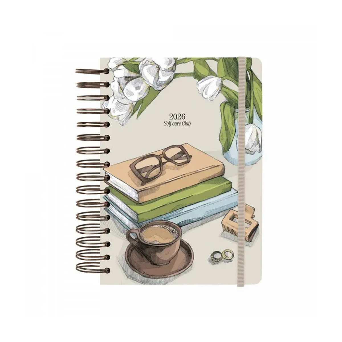 Kokonote Premium Ημερήσιο Ημερολόγιο 2026 Σπιράλ Bambina Self Care Club