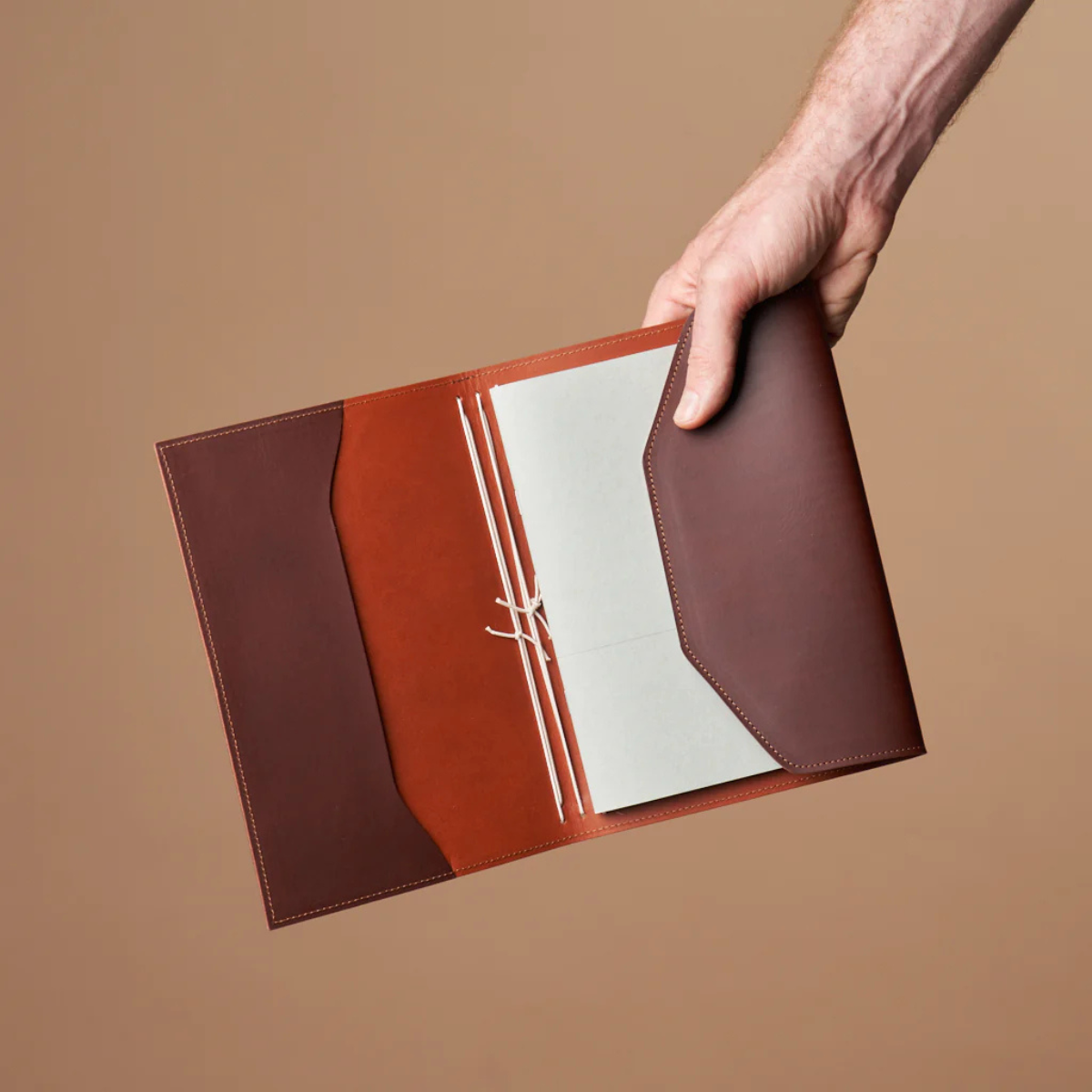 Paper Republic Δερμάτινο Σημειωματάριο Le Trifold Α5 Chestnut & Cognac