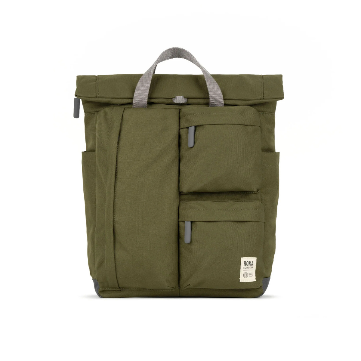 ROKA London Waterhouse Multipocket Σακίδιο Πλάτης Moss από Ανακυκλωμένο Nylon - Medium 16.4L