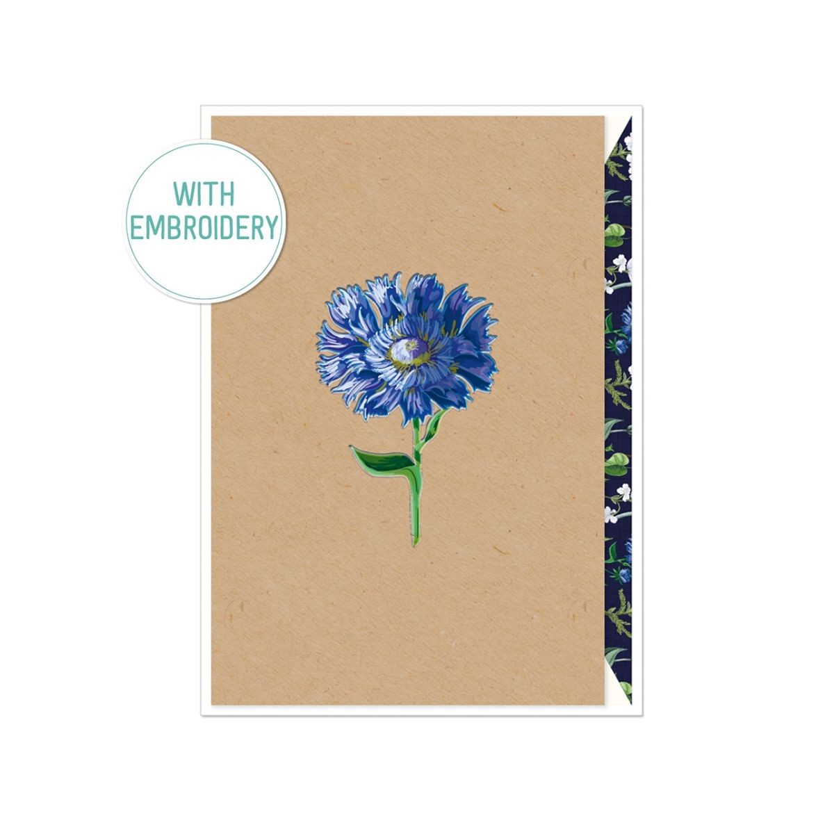 ARTEBENE Ευχετήρια Κάρτα Cornflower με Κέντημα