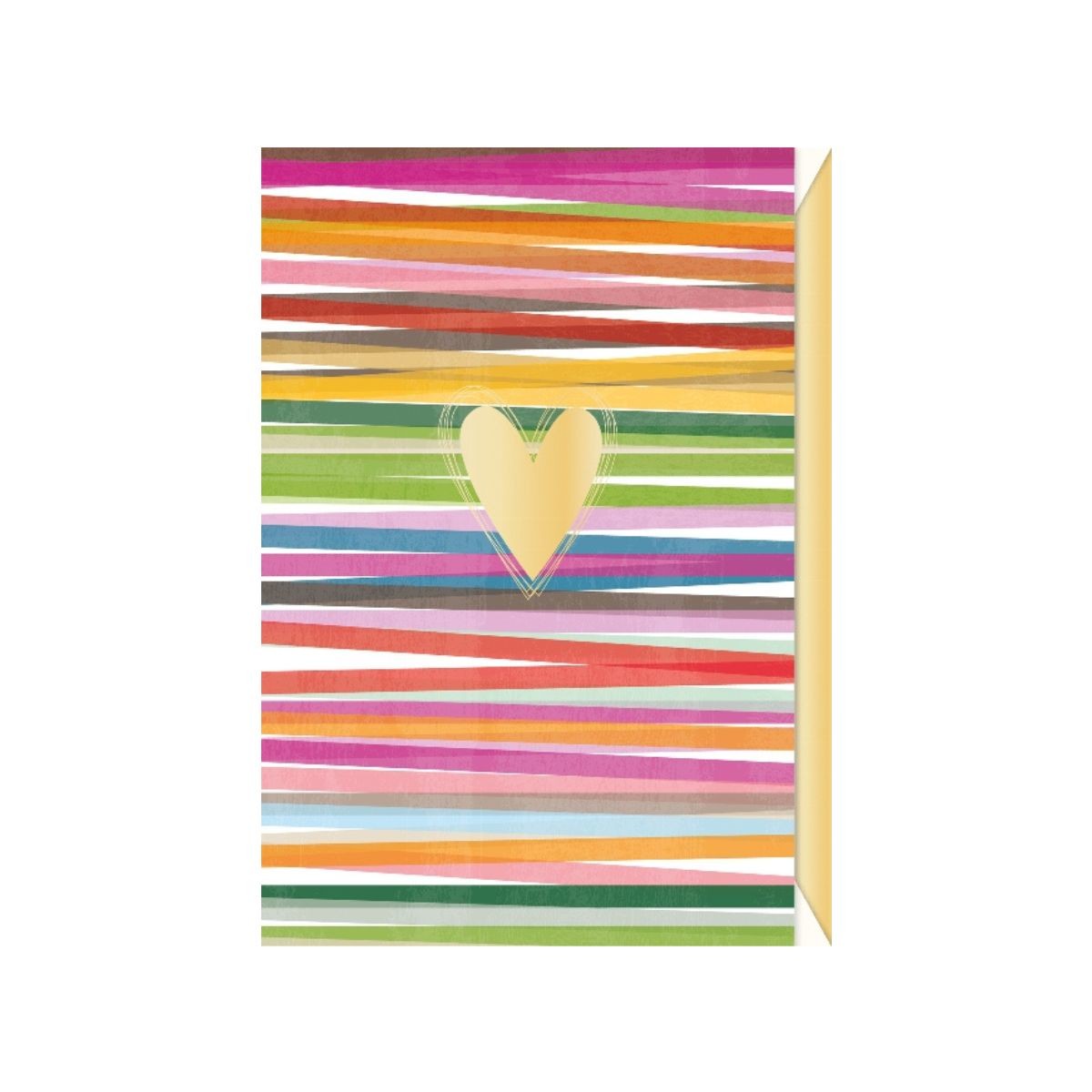 ARTEBENE Ευχετήρια Κάρτα Stripes and Gold Heart