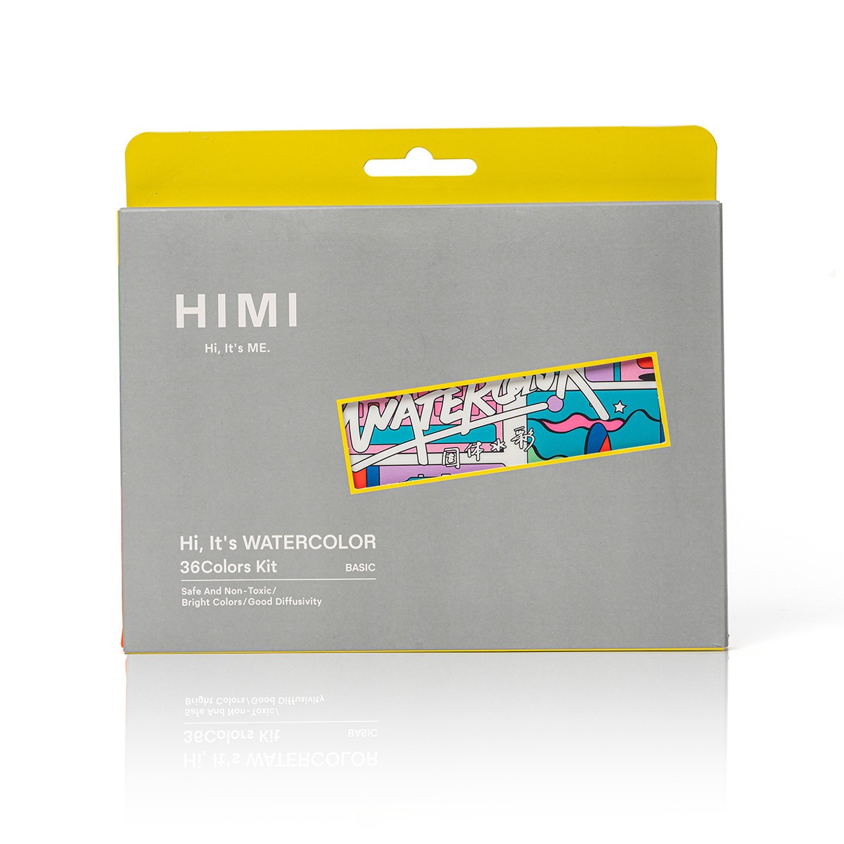 HIMI Κασετίνα Watercolour 36 Χρωμάτων σε Half-Pans με πινέλο