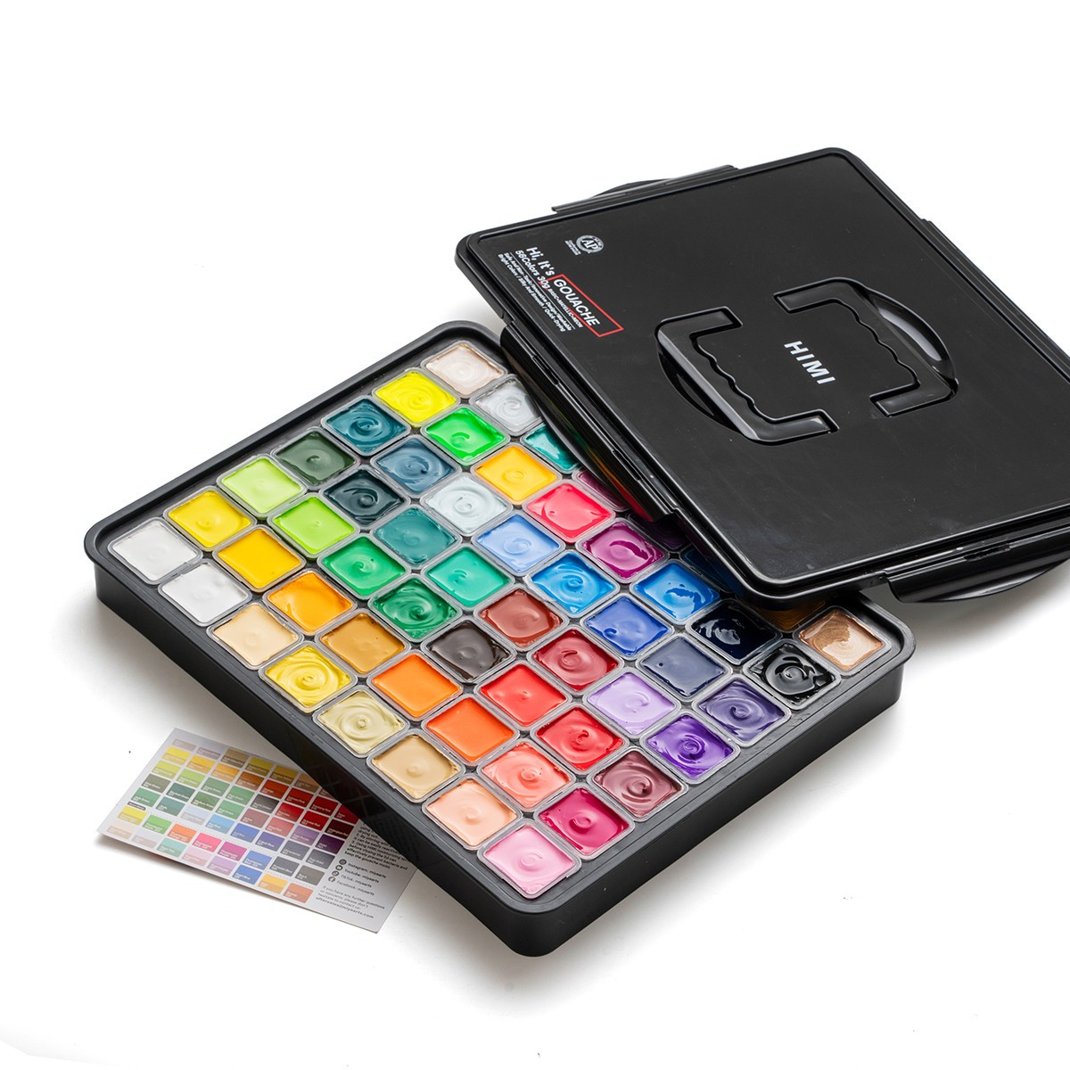 HIMI Σετ 56 Χρωμάτων Jelly Cup Gouache - Black Case Edition
