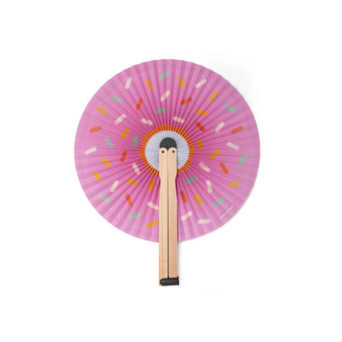 KIKKERLAND Χάρτινη Βεντάλια Ροζ Ντόνατ