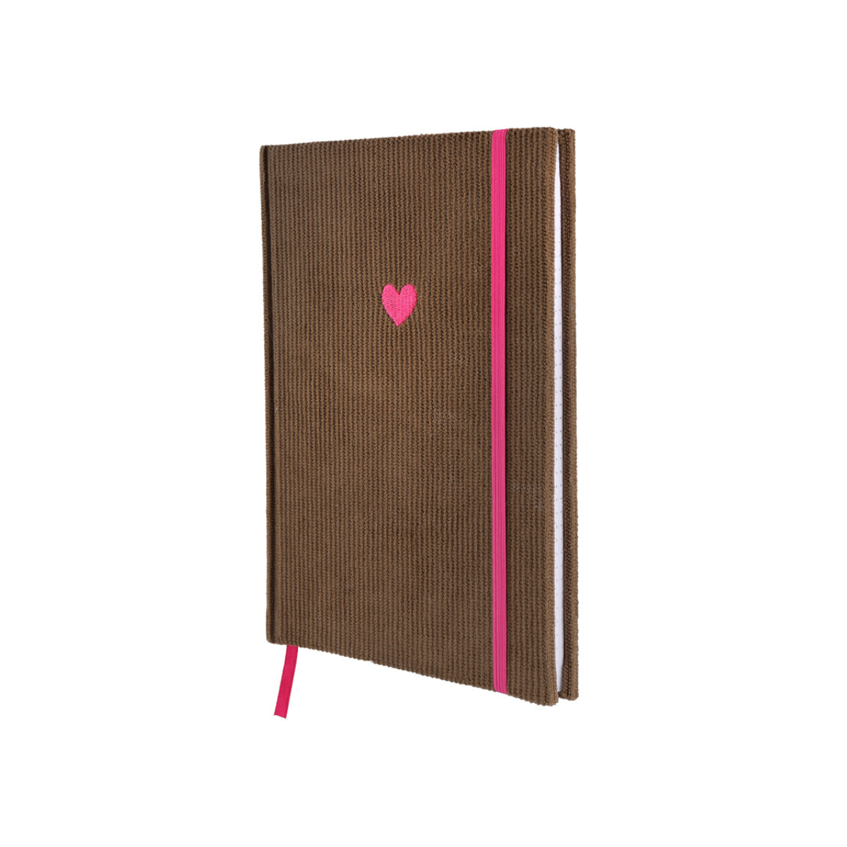 Loveria Artcraft Σημειωματάριο Cord με Κουκκίδες - Καφέ