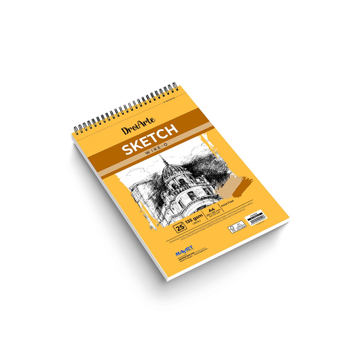 MAYART Creativity - DroiArte Series Wire-O Sketch Book A4