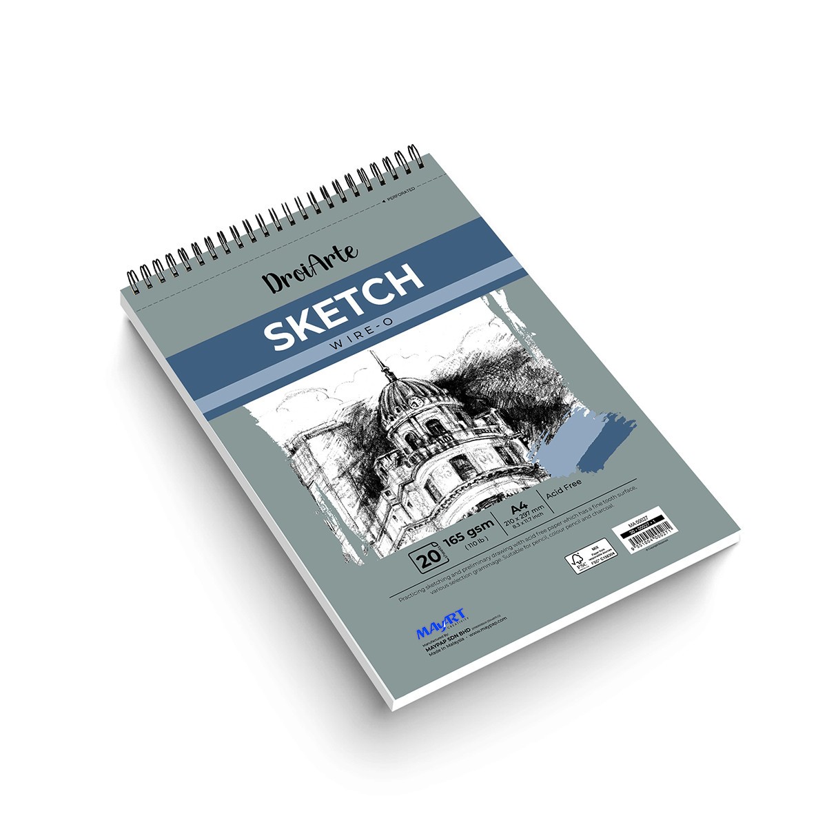 MAYART Creativity - DroiArte Series Wire-O Sketch Book A4