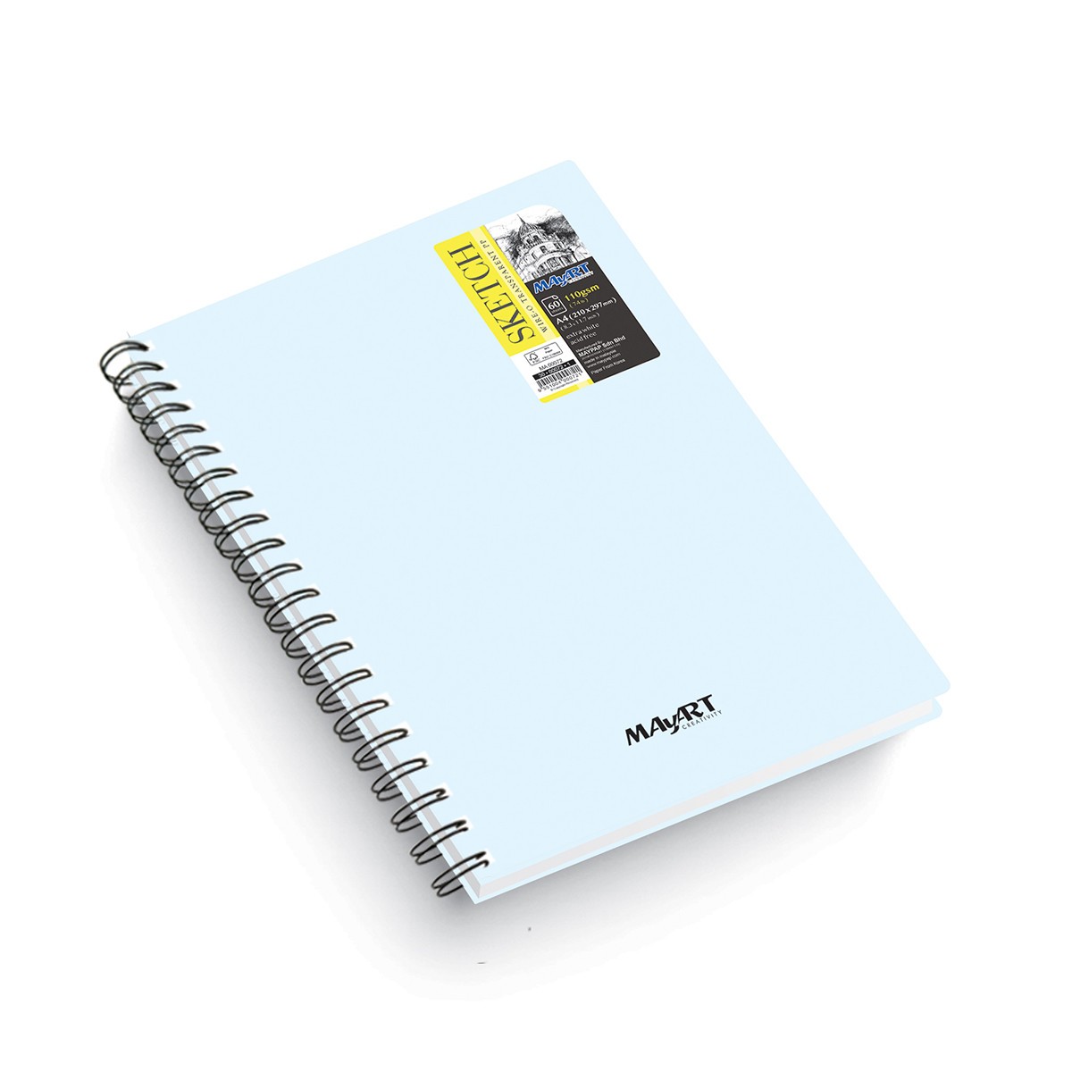 MAYART Creativity - DroiArte Series Wire-O Transparent PP Cover Sketch Book A4+