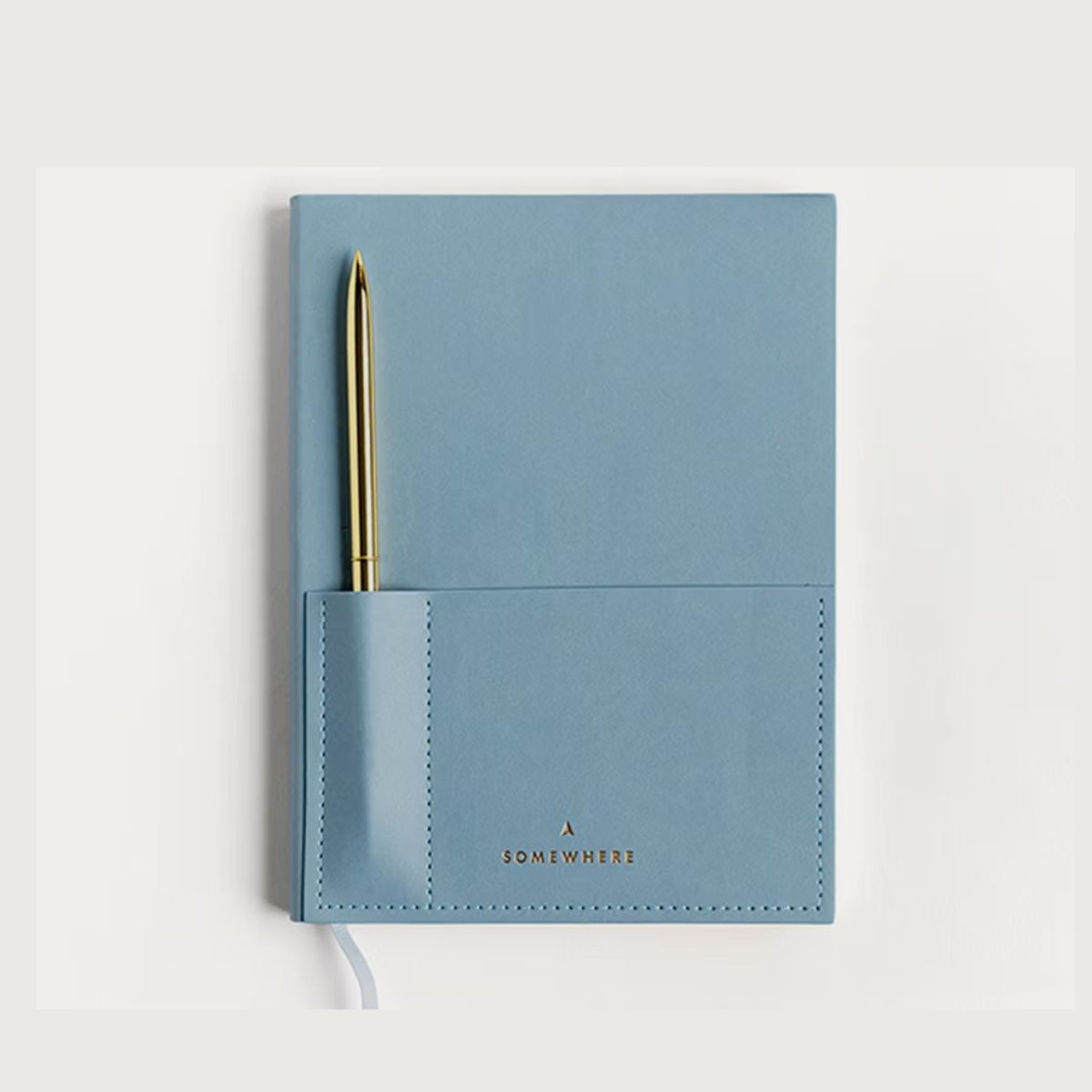 Somewhere Δερμάτινο Vegan Σημειωματάριο Α5 Blue