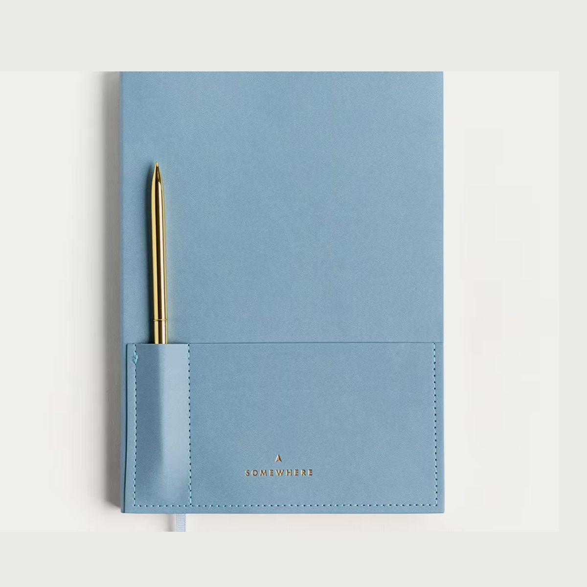 Somewhere Δερμάτινο Vegan Σημειωματάριο Large Blue
