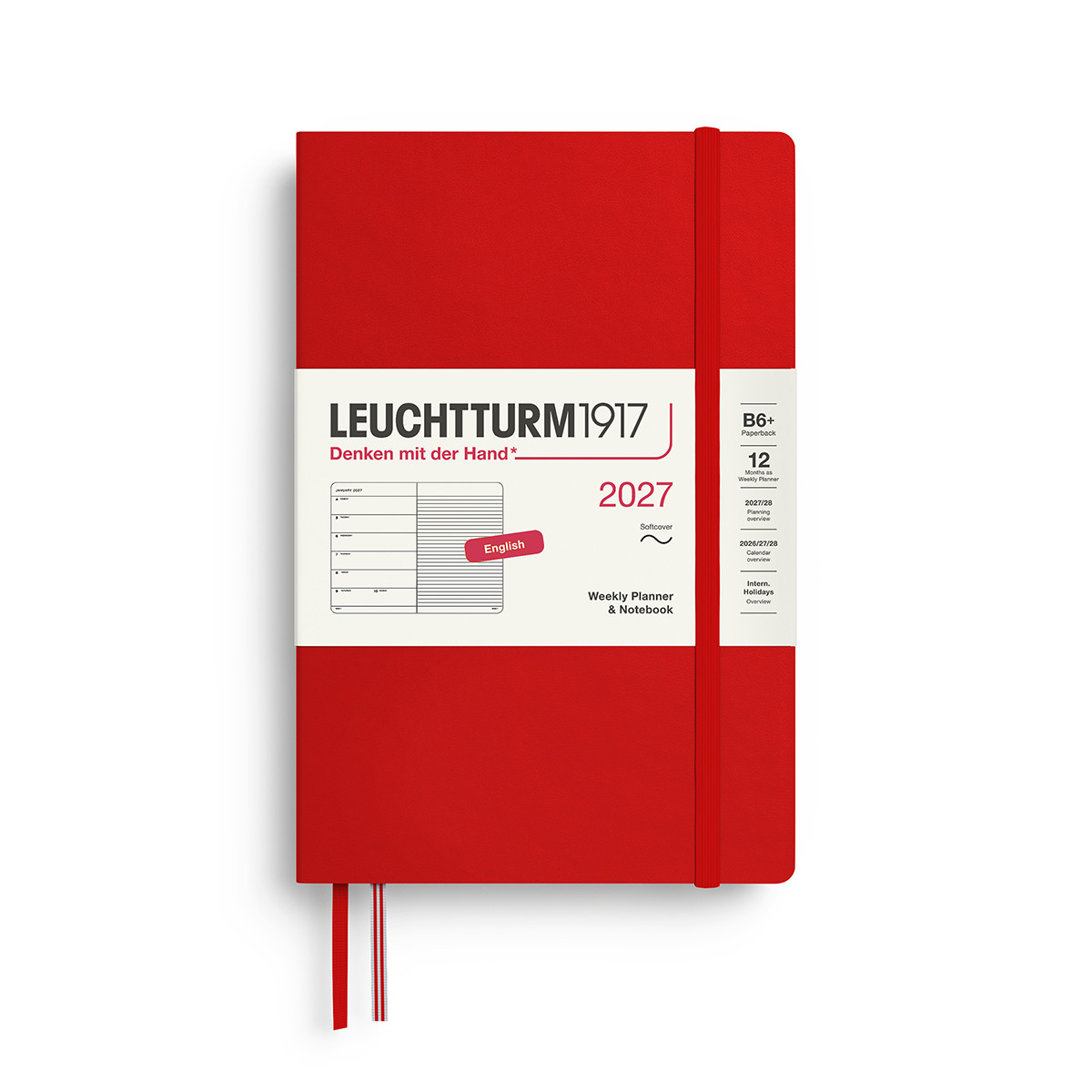 LEUCHTTURM1917 Εβδομαδιαίο Ημερολόγιο & Notebook  2027 - Paperback (B6+) - Cherry