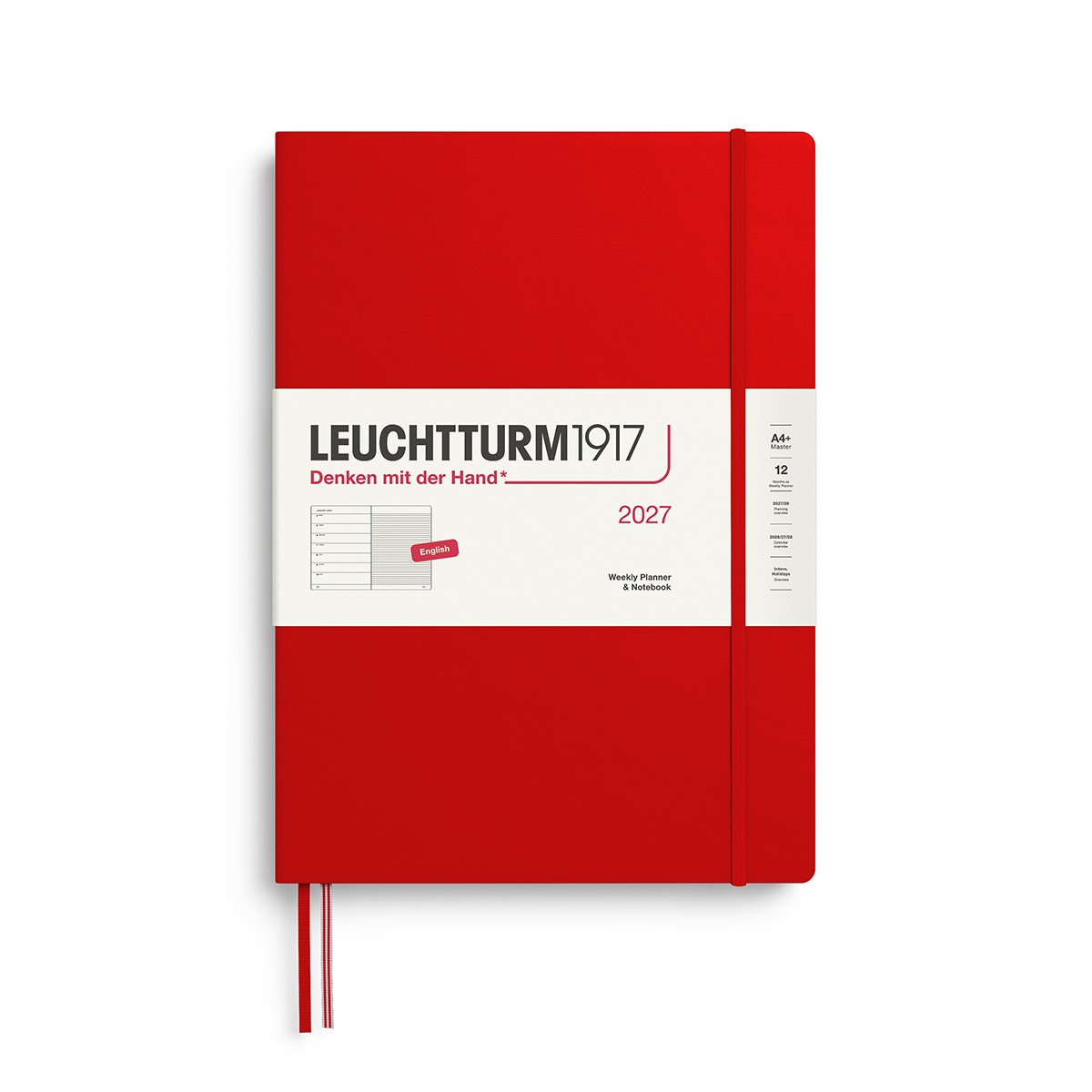 LEUCHTTURM1917 Εβδομαδιαίο Ημερολόγιο & Notebook Master (A4+) 2027 - Cherry