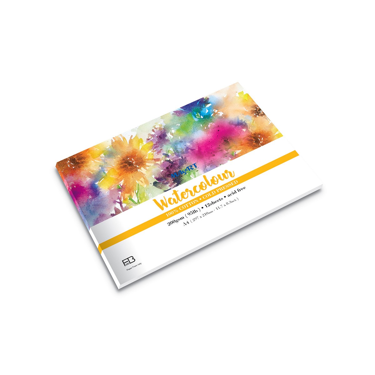 MAYART Creativity - 100% Cotton FB Series - Watercolour Painting Pad A4 (Cold Pressed)