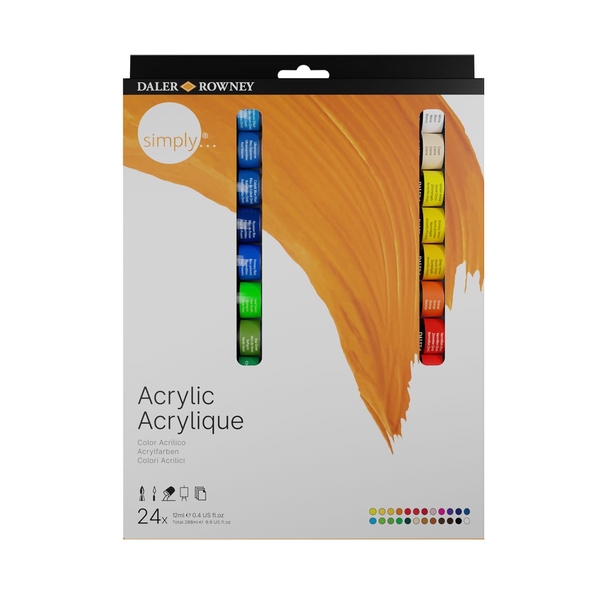 Daler-Rowney Simply Acrylic Σετ 24 Σωληνάρια 12ml