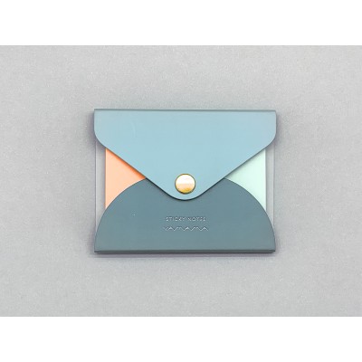 Sticky Notes Blue Gray Wallet - Θήκη με Αυτοκόλλητα Χαρτάκια