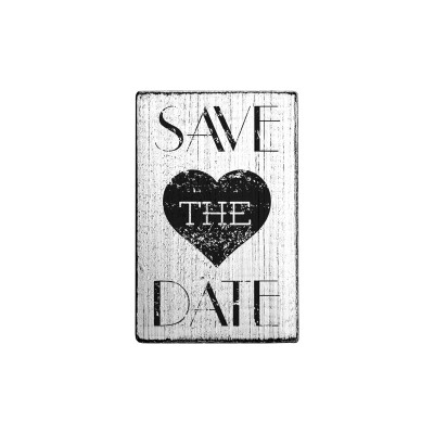 COLOP Arts & Crafts Ξύλινη Σφραγίδα Vintage Save the date - heart