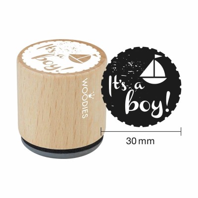 COLOPCOLOP Arts & Crafts Woodies Ξύλινη Σφραγίδα - It's a boy