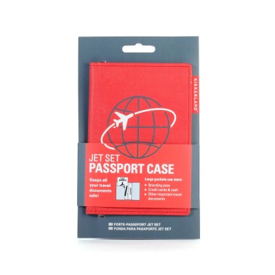 KIKKERLAND Θήκη Διαβατηρίου Red Jet Set
