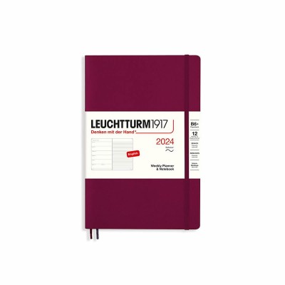 LEUCHTTURM1917 Εβδομαδιαίο Planner/Notebook 2024 B6+ με Μαλακό Εξώφυλλο Port Red