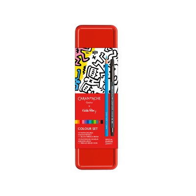 CARAN D'ACHE x Keith Haring Σετ Υδατοδιαλυτές Ξυλομπογιές 10 + 1 Special Edition