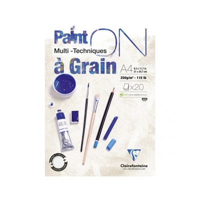 Clairefontaine Μπλοκ PaintON Grain Mix Media Α4 20φ. 250gr