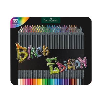 Faber-Castell Σετ 100 Ξυλομπογιές Black Edition