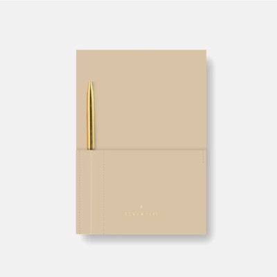 Somewhere Δερμάτινο Vegan Σημειωματάριο Α5 Nude