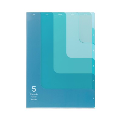 Φάκελος 5 θέσεων Α4 -  Blue A