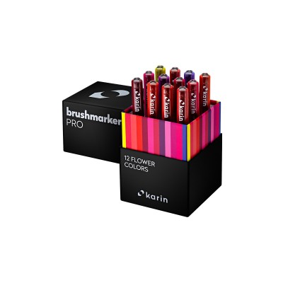 Karin Σετ Μαρκαδόρων Νερού Brushmarker PRO 12 Flower Colors