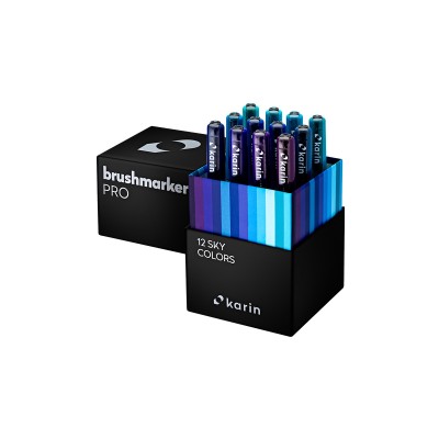 Karin Σετ Μαρκαδόρων Νερού Brushmarker PRO 12 Sky Colors