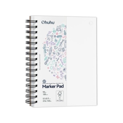 Ohuhu Bleedproof Sketchbook Σπιράλ Μπλοκ Σχεδίου 21.6x14.0 cm 150gr