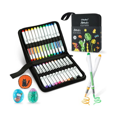 Ohuhu Direct-ink Acrylic Markers Nahuku Σετ 24 Ανεξίτηλων Ακρυλικών Μαρκαδόρων