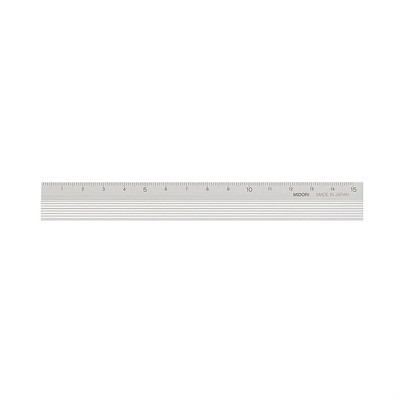 Χάρακας Αλουμινίου 15cm - Ασημί