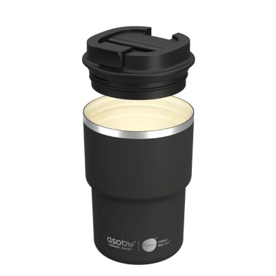 Asobu Ποτήρι Θερμός Coffee Black