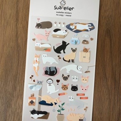 Suatelier Design Αυτοκόλλητα Daily Deco Meow