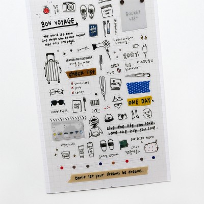 Suatelier Design Αυτοκόλλητα Daily Deco Travel Note