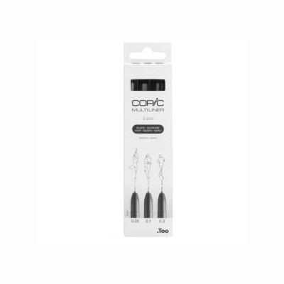 Copic Multiliner Set Black Πενάκια Σχεδίου 0.05/0.1/0.3 mm