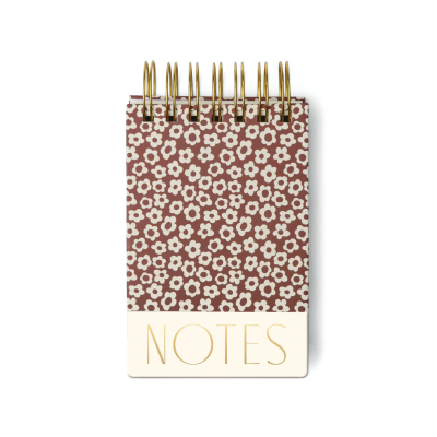 Designworks Ink Σπιράλ Σημειωματάριο Chunky Notepad - Burgundy Groovy Floral
