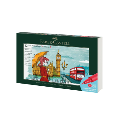Faber Castell Σετ 12 Μαρκαδόροι Πινέλο Pitt Artist Pen London